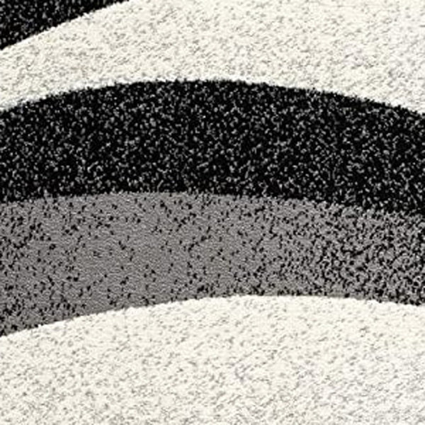 HomeRoots 10' Elegant Black Gray White Marble Effect Power Loom Runner Rug for Stylish Hallways & Spaces 2' x 20' 394042