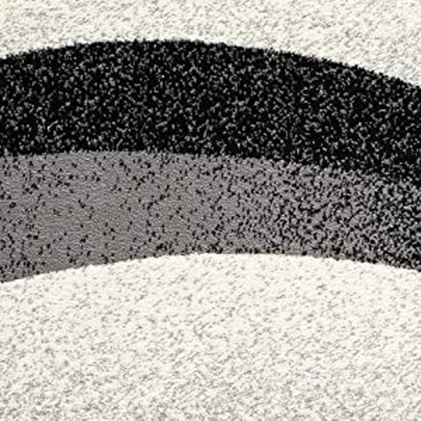 HomeRoots 10' Elegant Black Gray White Marble Effect Power Loom Runner Rug for Stylish Hallways & Spaces 3' x 10' 394047