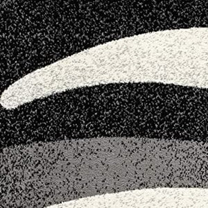 HomeRoots 10' Elegant Black Gray White Marble Effect Power Loom Runner Rug for Stylish Hallways & Spaces 3' x 10' 394047