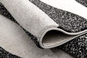 Homeroots 13' Runner Gray Abstract Dhurrie Runner Rug  Polypropylene 394049