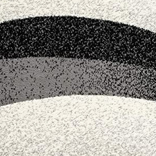 HomeRoots 10' Elegant Black Gray White Marble Effect Power Loom Runner Rug for Stylish Hallways & Spaces 3' x 13' 394049