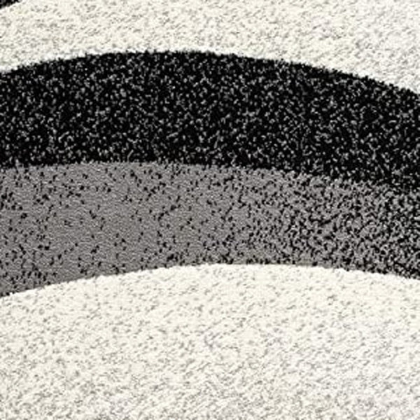 HomeRoots 10' Elegant Black Gray White Marble Effect Power Loom Runner Rug for Stylish Hallways & Spaces 3' x 20' 394051