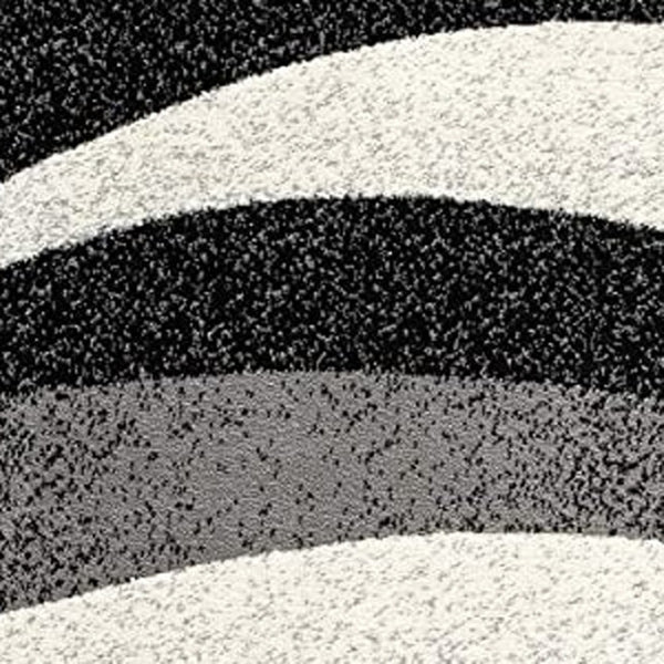 HomeRoots 10' Elegant Black Gray White Marble Effect Power Loom Runner Rug for Stylish Hallways & Spaces 3' x 20' 394051