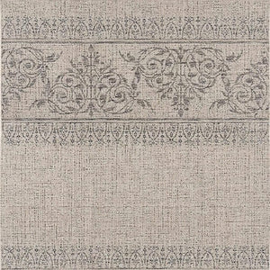 HomeRoots 5' Ikat Area Rug in Ivory and Gray – Modern Non-Skid Design for Elegant Living Spaces and Durability 5' x 8' 394060