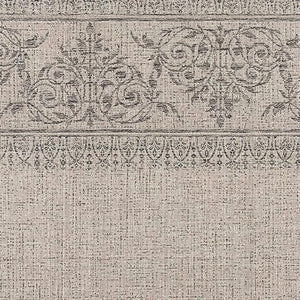 HomeRoots 5' Ikat Area Rug in Ivory and Gray – Modern Non-Skid Design for Elegant Living Spaces and Durability 5' x 8' 394060