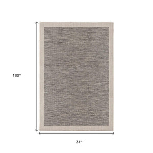 HomeRoots 10' Beige and Gray Abstract Runner Rug - Modern Style for Hallways, Kitchens, and Entryways 3' x 15' 394065