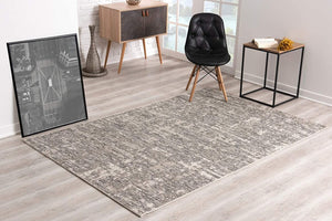 HomeRoots 10' Ivory Abstract Power Loom Runner Rug - Modern, Durable Design for Hallways and Entryways, Easy Care 3' x 10' 394074