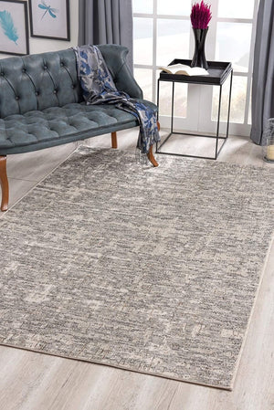 HomeRoots 10' Ivory Abstract Power Loom Runner Rug - Modern, Durable Design for Hallways and Entryways, Easy Care 3' x 10' 394074