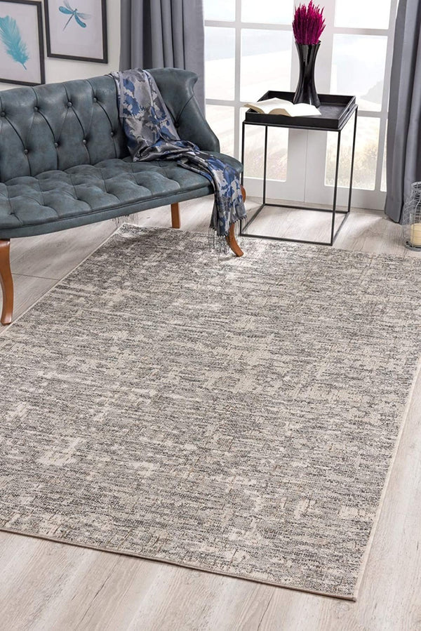 HomeRoots 10' Ivory Abstract Power Loom Runner Rug - Modern, Durable Design for Hallways and Entryways, Easy Care 8' x 10' 394083
