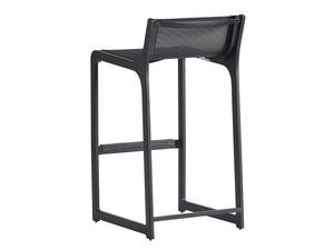 Lexington Tommy Bahama Outdoor 3940 Tommy Bahama Outdoor Living Stool - Contemporary Dark Graphite Design With Teak Accents Obsidian  3940-16