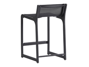 Lexington Tommy Bahama Outdoor 3940 Tommy Bahama Outdoor Living Stool - Contemporary Dark Graphite Design With Teak Accents Obsidian  3940-17