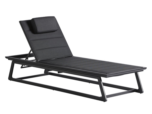 Lexington Tommy Bahama Outdoor 3940-75 Chaise Lounge – Stylish Outdoor Seating With Teak Accents & All-weather Comfort For Relaxation Obsidian  3940-75