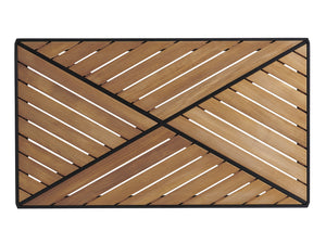 Lexington Tommy Bahama Outdoor 3940-943 South Beach Rectangular Cocktail Table - Contemporary Design With Teak And Graphite Finish Obsidian  3940-943