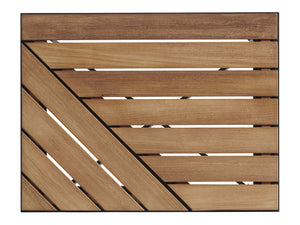 Lexington Tommy Bahama Outdoor 3940-957 South Beach Square End Table - Contemporary Design With Teak And Dark Graphite Finish Obsidian  3940-957