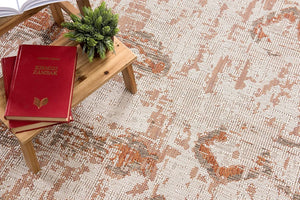 HomeRoots 5' Beige and Brown Abstract Area Rug – Modern Design for Living Rooms, Dining Spaces, and More 5' x 8' 394104