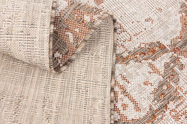 HomeRoots 5' Beige and Brown Abstract Area Rug – Modern Design for Living Rooms, Dining Spaces, and More 5' x 8' 394104
