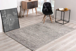 HomeRoots 5' Blue and Gray Distressed Area Rug - Modern Abstract Design for Comfortable, Stylish Living Spaces 5' x 8' 394114