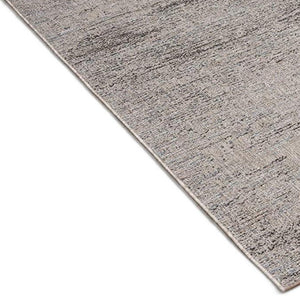 HomeRoots 5' Blue and Gray Distressed Area Rug - Modern Abstract Design for Comfortable, Stylish Living Spaces 5' x 8' 394114