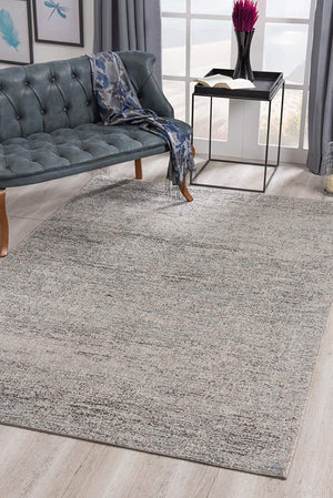 HomeRoots 5' Blue and Gray Distressed Area Rug - Modern Abstract Design for Comfortable, Stylish Living Spaces 5' x 8' 394114