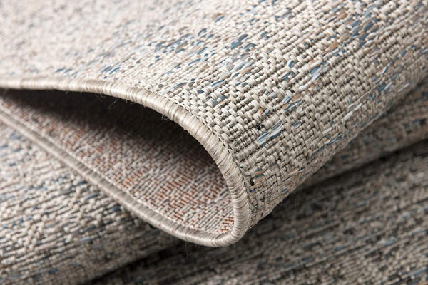 HomeRoots 5' Blue and Gray Distressed Area Rug - Modern Abstract Design for Comfortable, Stylish Living Spaces 8' X 10' 394115