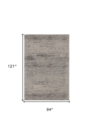 HomeRoots 5' Blue and Gray Distressed Area Rug - Modern Abstract Design for Comfortable, Stylish Living Spaces 8' X 10' 394115