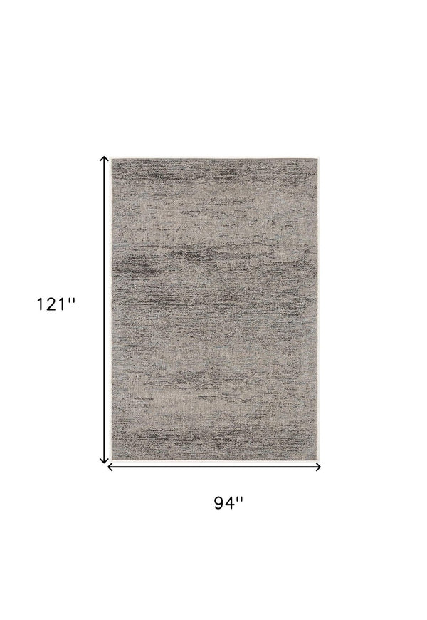 HomeRoots 5' Blue and Gray Distressed Area Rug - Modern Abstract Design for Comfortable, Stylish Living Spaces 8' X 10' 394115