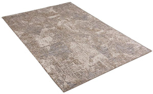 HomeRoots 5' Gray and Ivory Abstract Area Rug - Modern, Durable, and Easy-Care for Stylish Living Spaces 5' X 7' 394124