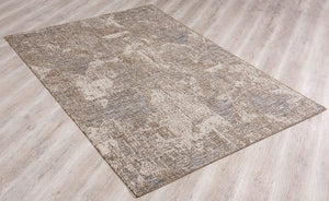 HomeRoots 5' Gray and Ivory Abstract Area Rug - Modern, Durable, and Easy-Care for Stylish Living Spaces 5' X 7' 394124