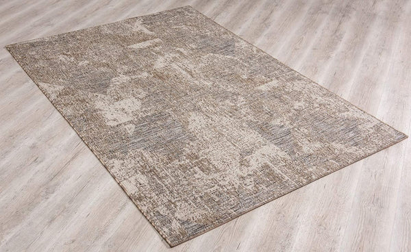 HomeRoots 5' Gray and Ivory Abstract Area Rug - Modern, Durable, and Easy-Care for Stylish Living Spaces 5' X 7' 394124