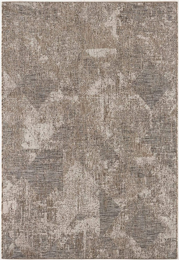 HomeRoots 5' Gray and Ivory Abstract Area Rug - Modern, Durable, and Easy-Care for Stylish Living Spaces 8' x 10' 394125