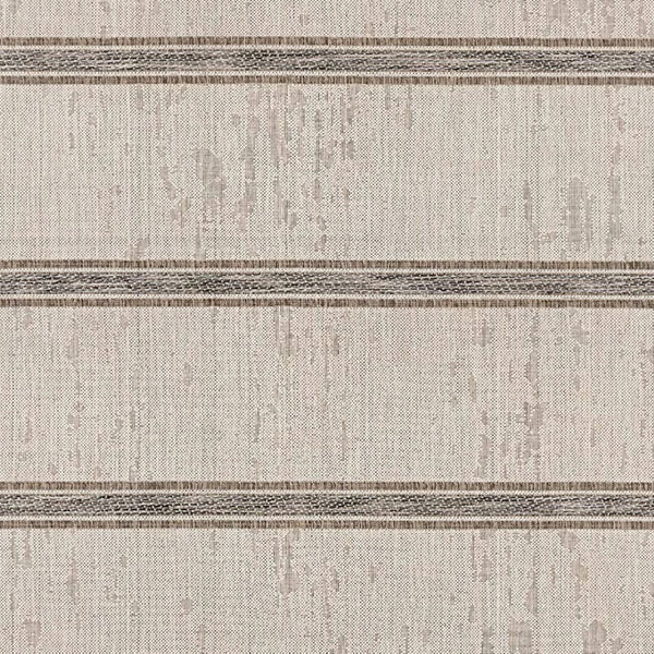 HomeRoots 13' Ivory and Gray Striped Runner Rug – Durable, Stylish Accent for Hallways and High-Traffic Areas 3' x 15' 394128
