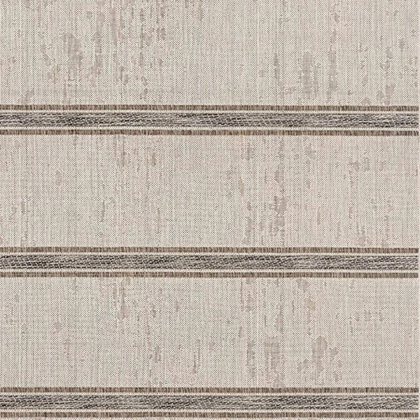 HomeRoots 13' Ivory and Gray Striped Runner Rug – Durable, Stylish Accent for Hallways and High-Traffic Areas 3' x 20' 394129