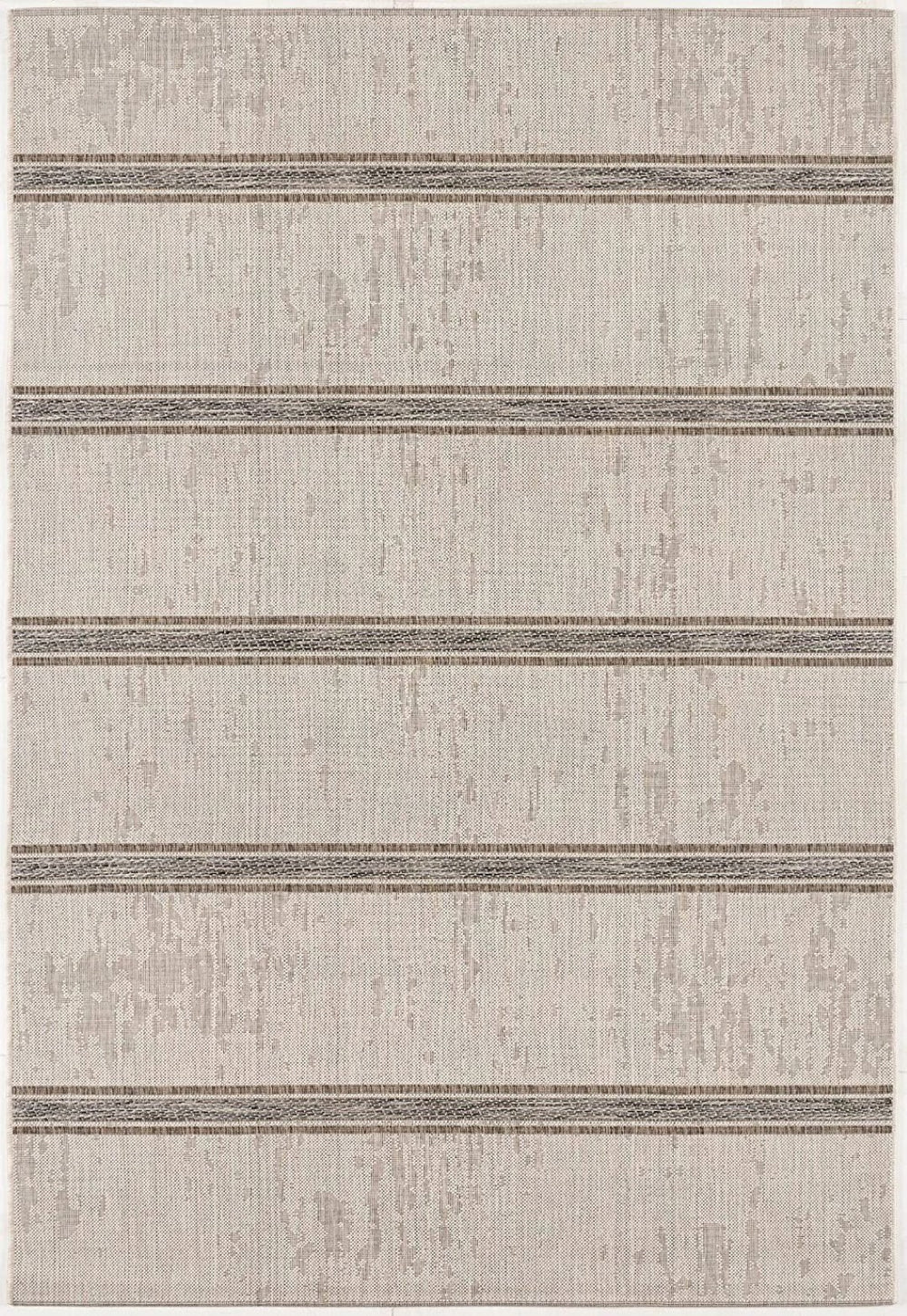 HomeRoots 13' Ivory and Gray Striped Runner Rug – Durable, Stylish Accent for Hallways and High-Traffic Areas 3' x 20' 394129
