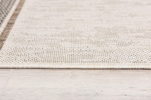HomeRoots 13' Ivory and Gray Striped Runner Rug – Durable, Stylish Accent for Hallways and High-Traffic Areas 3' x 20' 394129