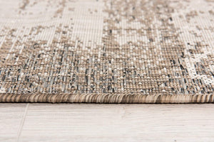 HomeRoots 10' Gray and Ivory Ikat Runner Rug - Stylish, Durable Design for Hallways, Kitchens, and Entryways 3' x 10' 394136