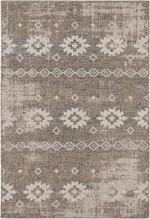 HomeRoots 10' Gray and Ivory Ikat Runner Rug - Stylish, Durable Design for Hallways, Kitchens, and Entryways 3' x 13' 394138