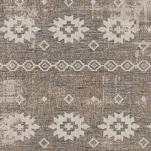 HomeRoots 10' Gray and Ivory Ikat Runner Rug - Stylish, Durable Design for Hallways, Kitchens, and Entryways 3' x 15' 394139
