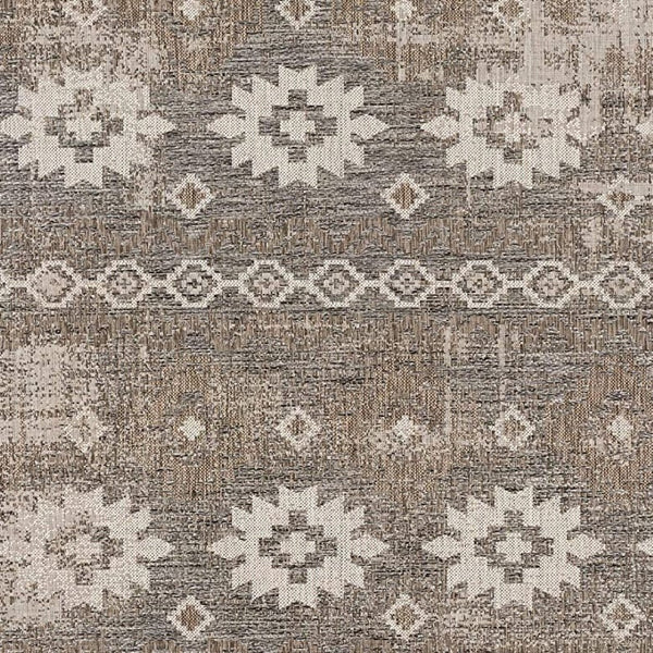 HomeRoots 10' Gray and Ivory Ikat Runner Rug - Stylish, Durable Design for Hallways, Kitchens, and Entryways 3' x 15' 394139