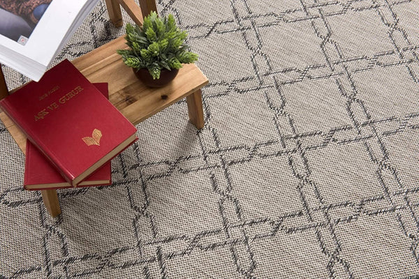 HomeRoots 13' Modern Gray and Ivory Geometric Runner Rug - Durable, Stylish, and Perfect for High-Traffic Areas 3' x 13' 394148