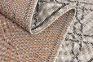 HomeRoots 13' Modern Gray and Ivory Geometric Runner Rug - Durable, Stylish, and Perfect for High-Traffic Areas 3' x 15' 394149