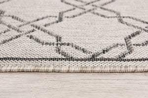 HomeRoots 13' Modern Gray and Ivory Geometric Runner Rug - Durable, Stylish, and Perfect for High-Traffic Areas 3' x 15' 394149