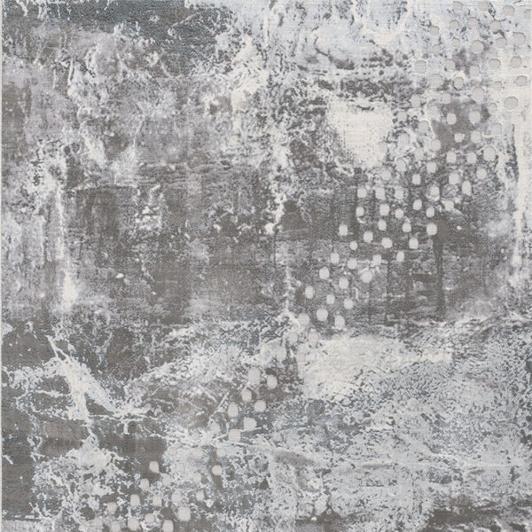 HomeRoots 5' Blue Abstract Area Rug - Contemporary Power Loom Design for Modern Homes with Plush Comfort 5' X 7' 394157