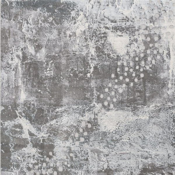 HomeRoots 5' Blue Abstract Area Rug - Contemporary Power Loom Design for Modern Homes with Plush Comfort 6' X 9' 394158