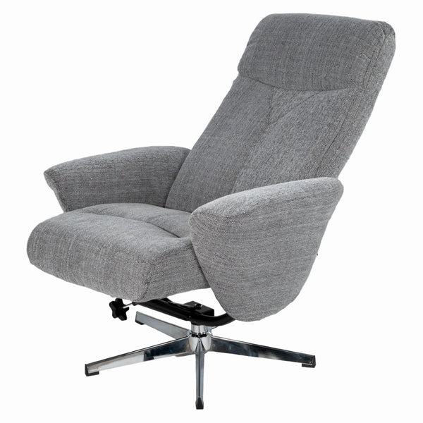 English Elm Swivel Faux Leather Manual Recliner with Ottoman Ergonomic Lounge Chair for Living Room W1622P460966