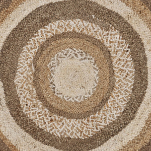 HomeRoots 8' Beige Jute Hand-Braided Rug - Timeless Texture and Natural Warmth for Any Decor Style 8' Round 394218