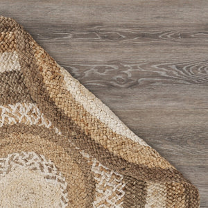 HomeRoots 8' Beige Jute Hand-Braided Rug - Timeless Texture and Natural Warmth for Any Decor Style 8' Round 394218