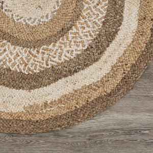 HomeRoots 8' Beige Jute Hand-Braided Rug - Timeless Texture and Natural Warmth for Any Decor Style 8' Round 394218