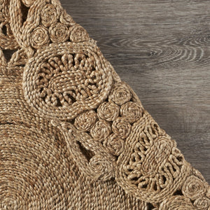 HomeRoots 8' Natural Jute Hand-Braided Rug - Timeless, Durable Design for Cozy, Stylish Living Spaces Today! 8' Round 394227