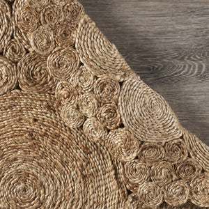 HomeRoots 8' Natural Jute Hand-Braided Rug - Timeless Craftsmanship for Elegant Home Decor and Comfort 8' Round 394230