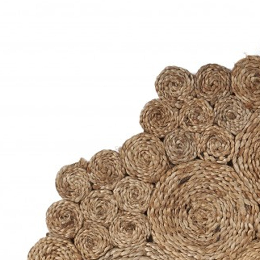 Homeroots Bursting Medallion Boutique Jute Rug  Jute 394230